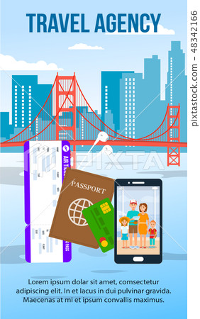 San Francisco Cityscape Flat Flyer with Text Space San Francisco Cityscape Flat Flyer with Text Space 48342166