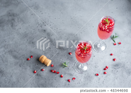 Pomegranate Mimosa Cocktail 48344698
