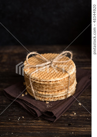 Dutch waffles, stroopwafel Dutch waffles, stroopwafel 48344920