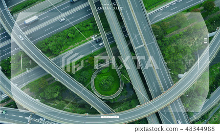  公路航拍攝影屏幕 48344988