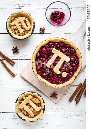Pi Day Cherry and Apple Pies 48345291