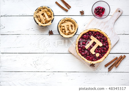 Pi Day Cherry and Apple Pies 48345317