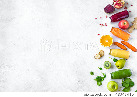 Smoothies and ingredients 48345410