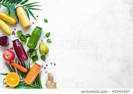 Colorful smoothies bottles Colorful smoothies bottles 48345497