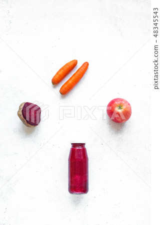 Purple smoothie and ingredients Purple smoothie and ingredients 48345543
