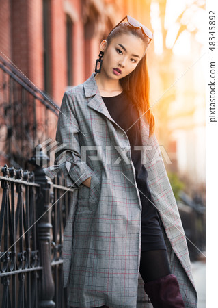 Beautiful young Asian fashion model woman Beautiful young Asian fashion model woman 48345892