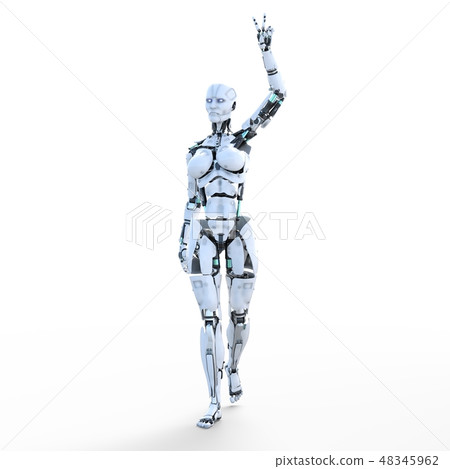 人形機器人perming3DCG插圖素材 48345962
