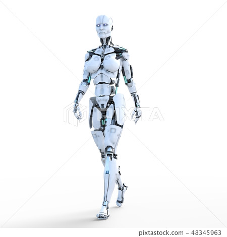 人形機器人perming3DCG插圖素材 48345963