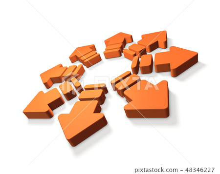 向外延伸的箭頭。摘要顯示擴散 48346227