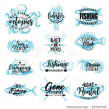 Fishing adventure, fish catch club lettering Fishing adventure, fish catch club lettering 48346599