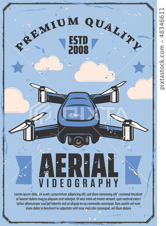 Aerial videography drone, camera quadcopter Aerial videography drone, camera quadcopter 48346611