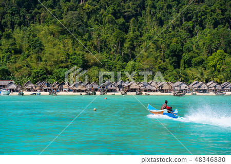 Moken village at Surin island Moken village at Surin island 48346880