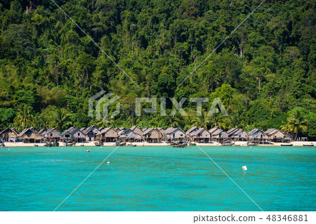 Moken village at Surin island Moken village at Surin island 48346881