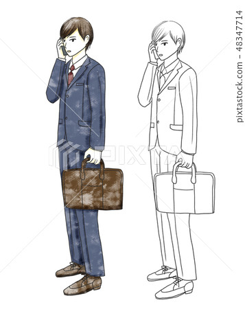 Male material to call a smartphone 48347714