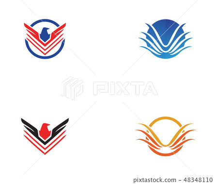 Bird and wing logo vector template 48348110