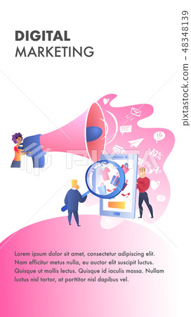 Digital Marketing Website Vector Color Template Digital Marketing Website Vector Color Template 48348139