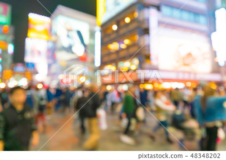 abstract blur crowd people at Osaka street market abstract blur crowd people at Osaka street market 48348202