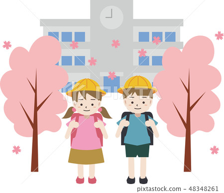 New semester Elementary school entrance 48348261