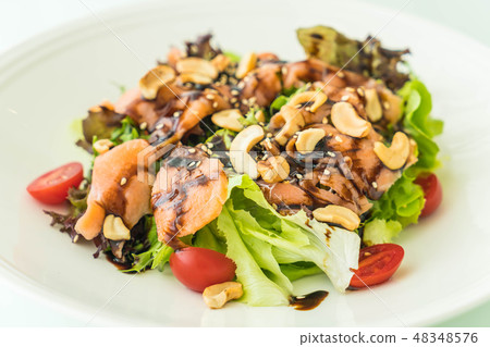 salad with smoke salmon salad with smoke salmon 48348576