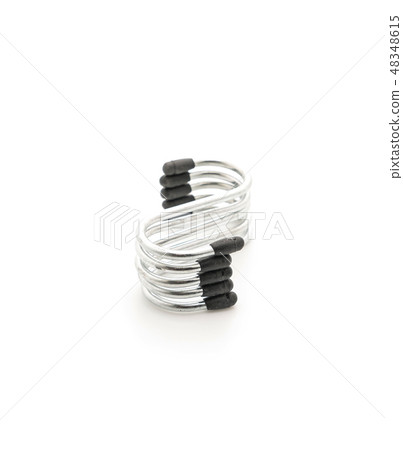 S-shaped hook on white 48348615