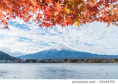 Mountain Fuji San at Kawaguchiko Lake in Japan. Mountain Fuji San at Kawaguchiko Lake in Japan. 48348765