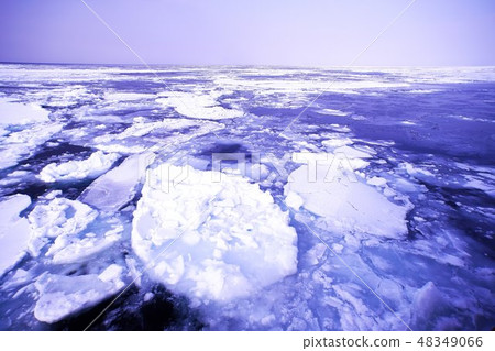 Beautiful drift ice of the Sea of Okhotsk Beautiful drift ice of the Sea of Okhotsk 48349066