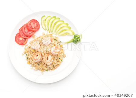 fried rice with shrimps 48349207