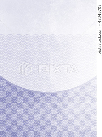 Saito Shiramatsu Qinghai Wave Silver Blue Image (Background Material) 48349705
