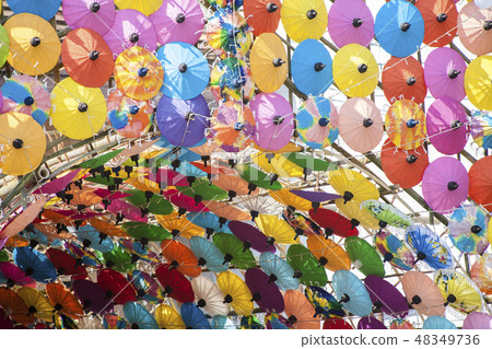 Umbrellas / Paper umbrellas colorful Umbrellas / Paper umbrellas colorful 48349736