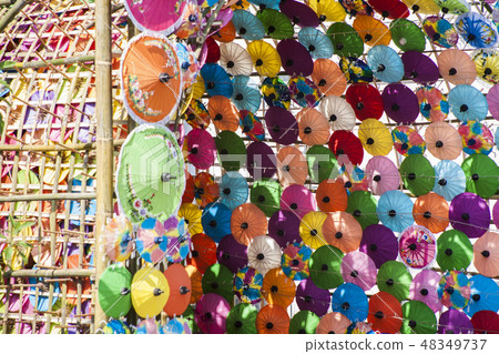 Umbrellas / Paper umbrellas colorful Umbrellas / Paper umbrellas colorful 48349737