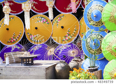 Umbrellas / Paper umbrellas colorful Umbrellas / Paper umbrellas colorful 48349739
