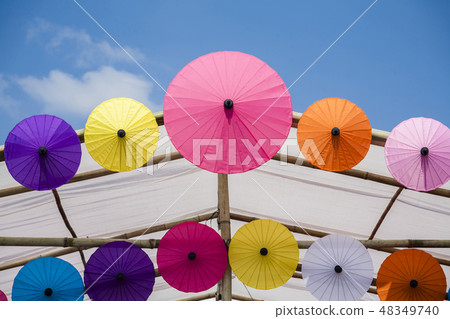 Umbrellas / Paper umbrellas colorful Umbrellas / Paper umbrellas colorful 48349740