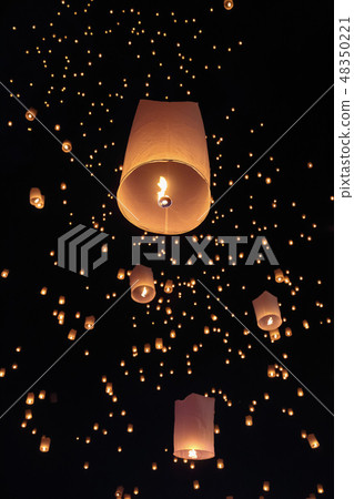 floating sky lanterns