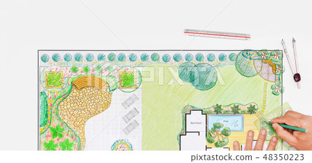 Landscape architect design backyard plan for villa Landscape architect design backyard plan for villa 48350223