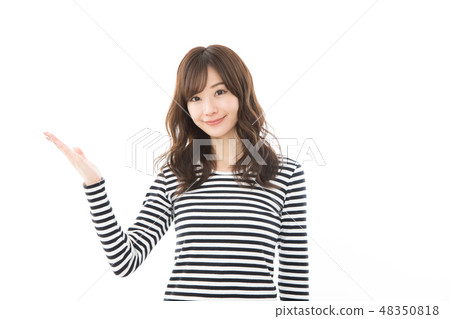 年輕女性邊界手指棕櫚 48350818