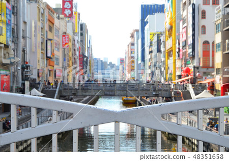 大阪道頓堀的風景 大阪道頓堀的風景 48351658