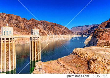 Famous and amazing Hoover Dam at Lake Mead 48351913