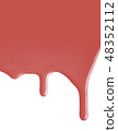 living coral, color of the 2019 year paint stroke 48352112