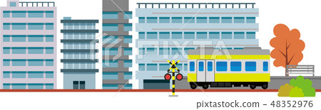 Building train townscape Building train townscape 48352976