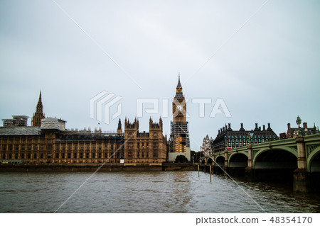 Big Ben Under Construction on an overcast day 48354170