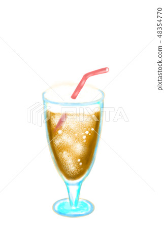 軟飲料。手繪。 48354770