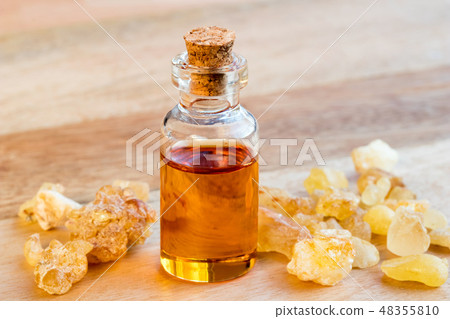 A bottle of frankincense essential oil 48355810