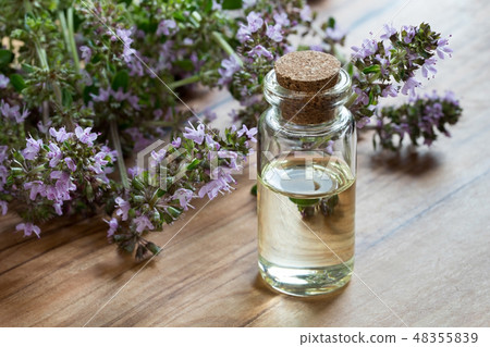 A bottle of thymus serpyllum (Breckland thyme) oil 48355839