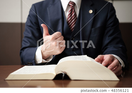 Good-sign attorney's hand 48356121