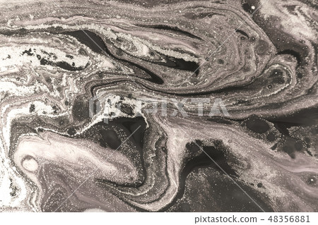 Gold marbling texture design. Pale marble pattern. Fluid art. Gold marbling texture design. Pale marble pattern. Fluid art. 48356881