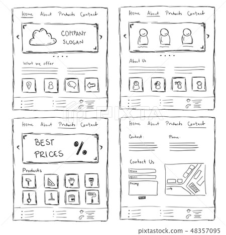 Website Layout Doodles Website Layout Doodles 48357095
