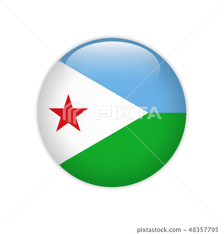 Djibouti flag on button 48357795