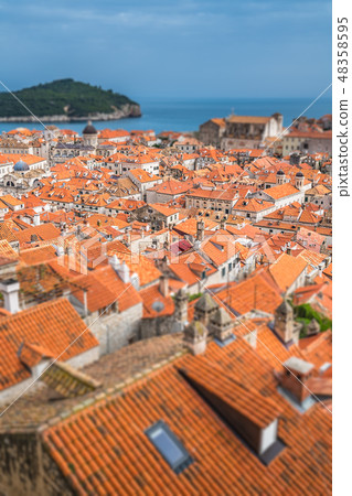 Rooftops of old houses in Dubrovnik Rooftops of old houses in Dubrovnik 48358595