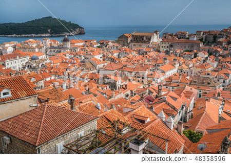 Dubrovnik Old Town seen from above 48358596