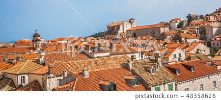 Panoramic view of Dubrovnik Old Town Panoramic view of Dubrovnik Old Town 48358628